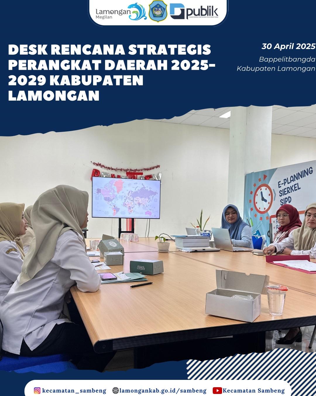 DESK RENCANA STRATEGIS PERANGKAT DAERAH 2025-2029 KABUPATEN LAMONGAN