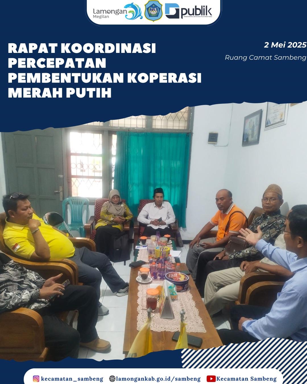RAPAT KOORDINASI PERCEPATAN PEMBENTUKAN KOPERASI MERAH PUTIH