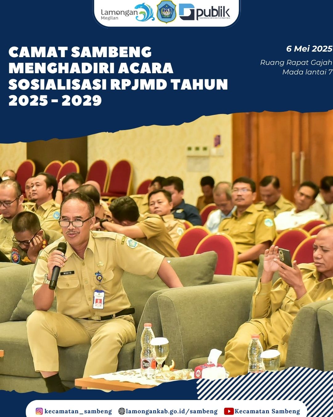 CAMAT SAMBENG MENGHADIRI ACARA SOSIALISASI RPJMD TAHUN 2025-2029