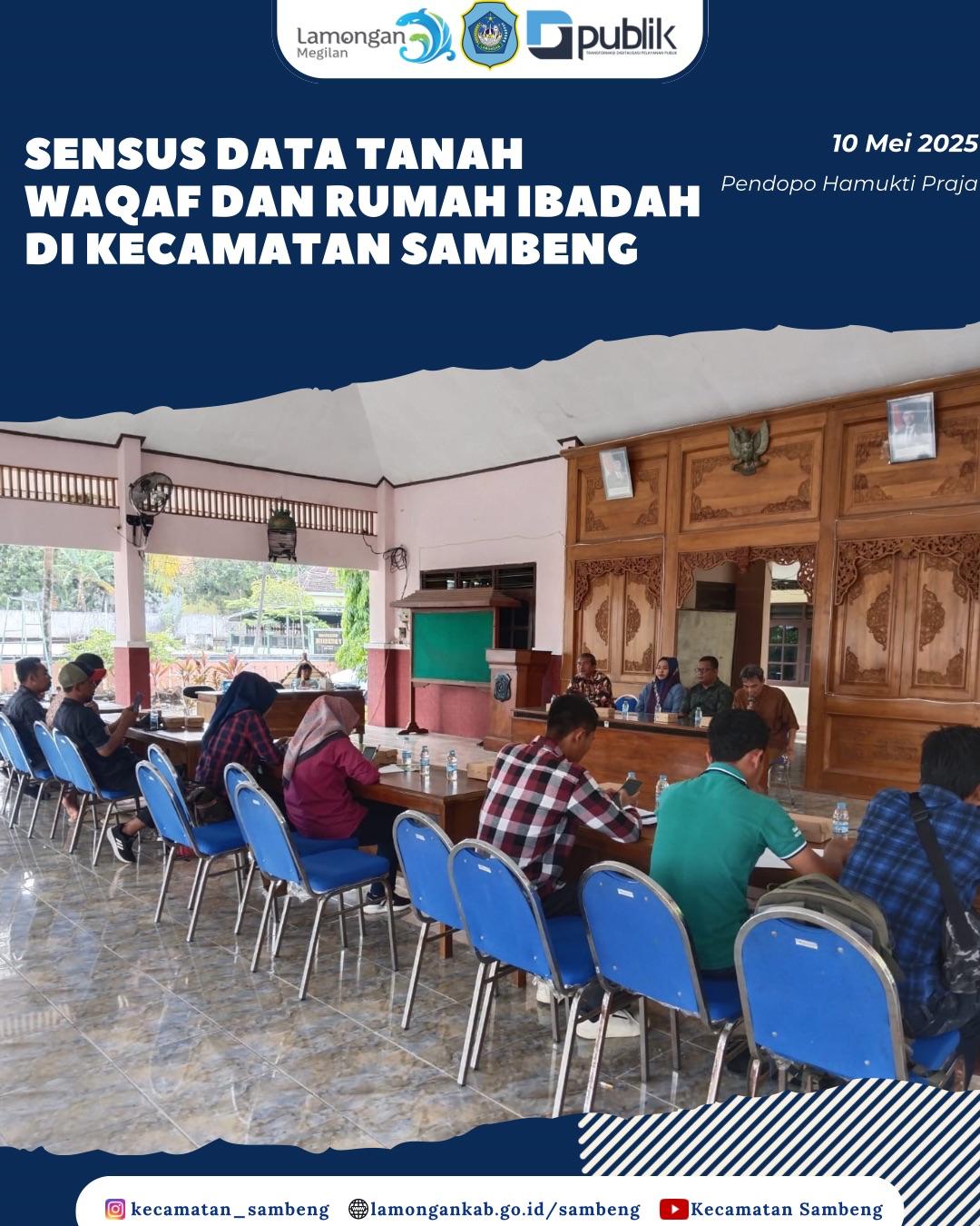 SENSUS DATA TANAH WAQAF DAN RUMAH IBADAH DI KECAMATAN SAMBENG