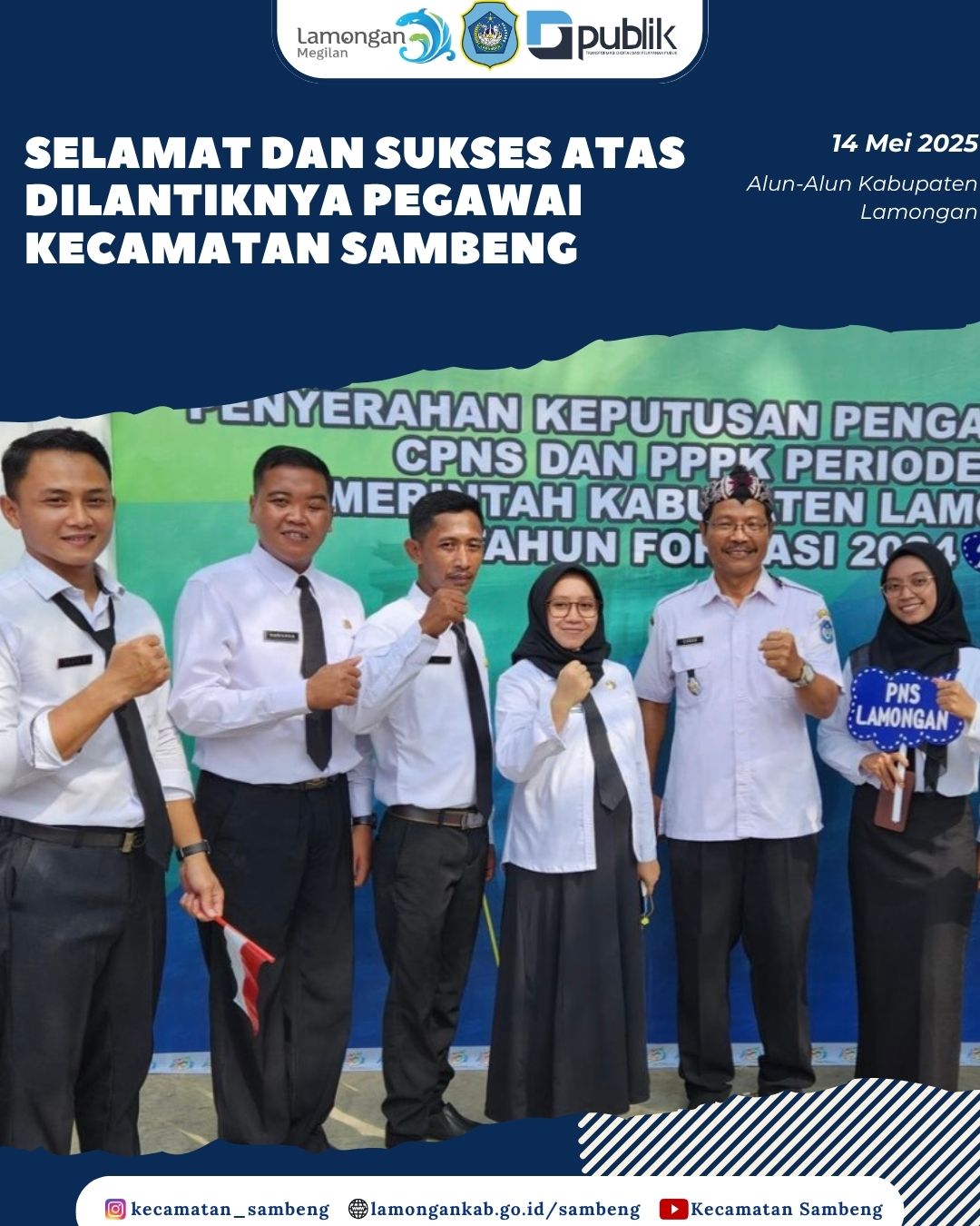 SELAMAT DAN SUKSES ATAS PELANTIKAN PPPK DAN CPNS KECAMATAN SAMBENG 2024