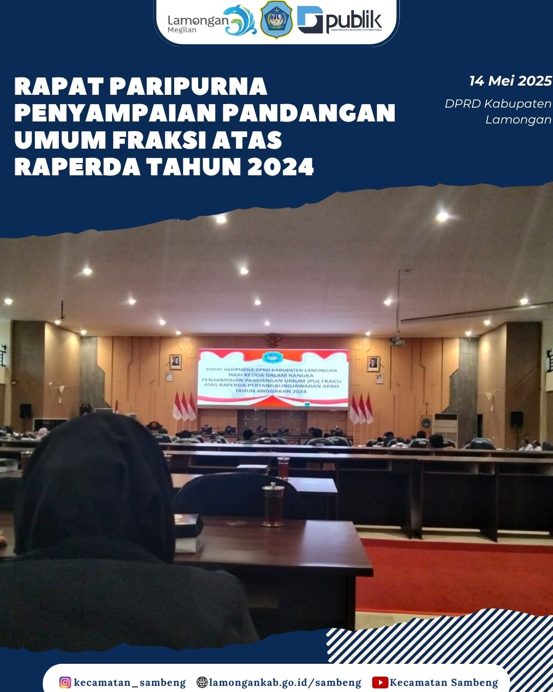 RAPAT PARIPURNA PENYAMPAIAN PANDANGAN UMUM ATAS RAPERDA PERTANGGUNGJAWABAB APBD 2024