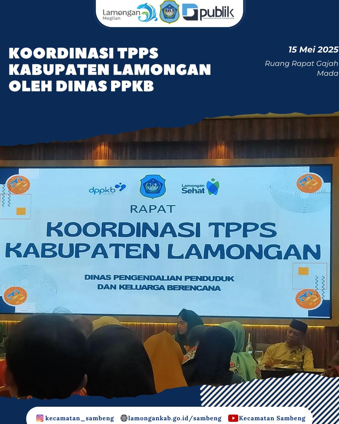 KOORDINASI TPPS KABUPATEN LAMONGAN OLEH DINAS PPKB