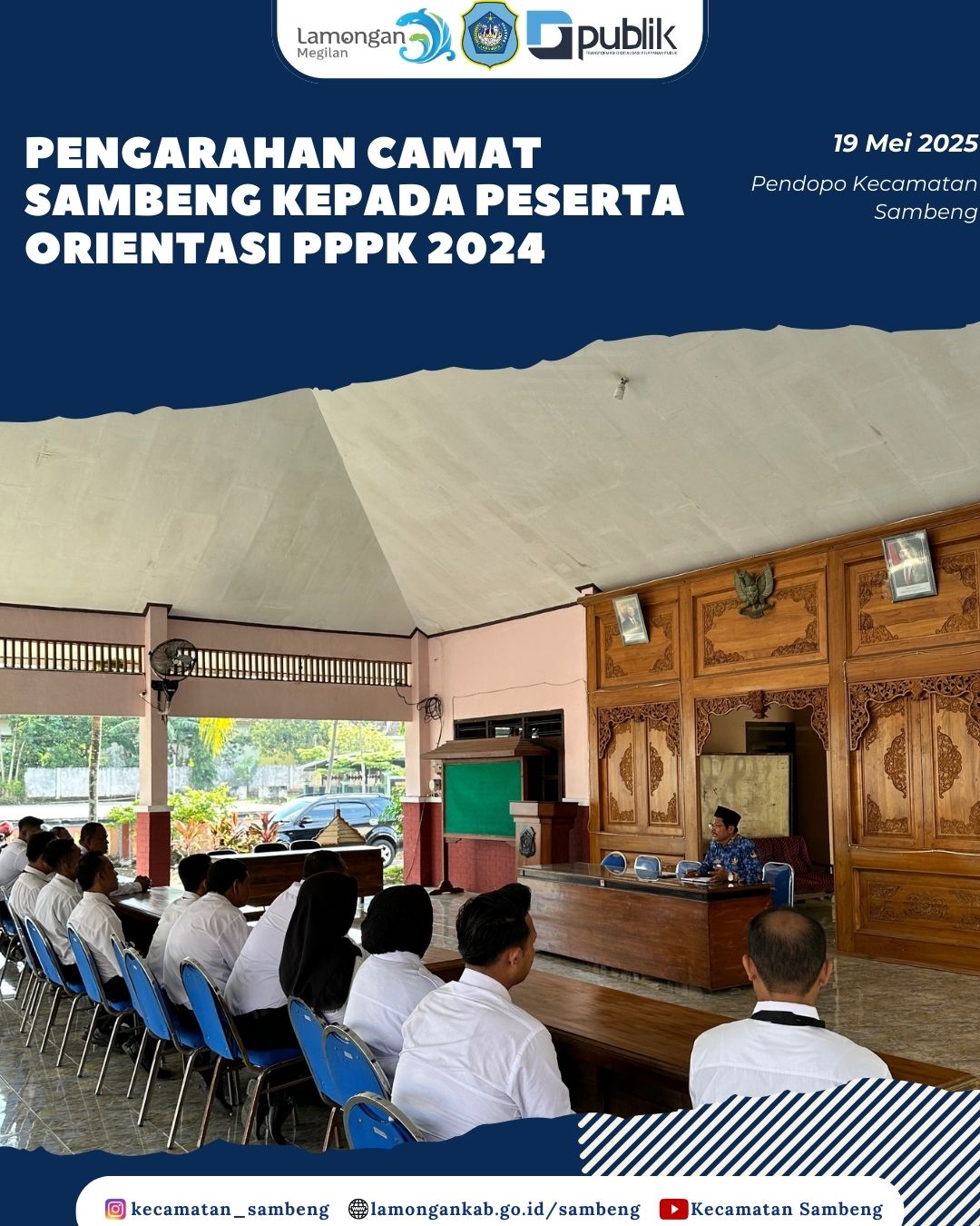 PENGARAHAN CAMAT SAMBENG KEPADA PESERTA ORIENTASI PPPK 2024