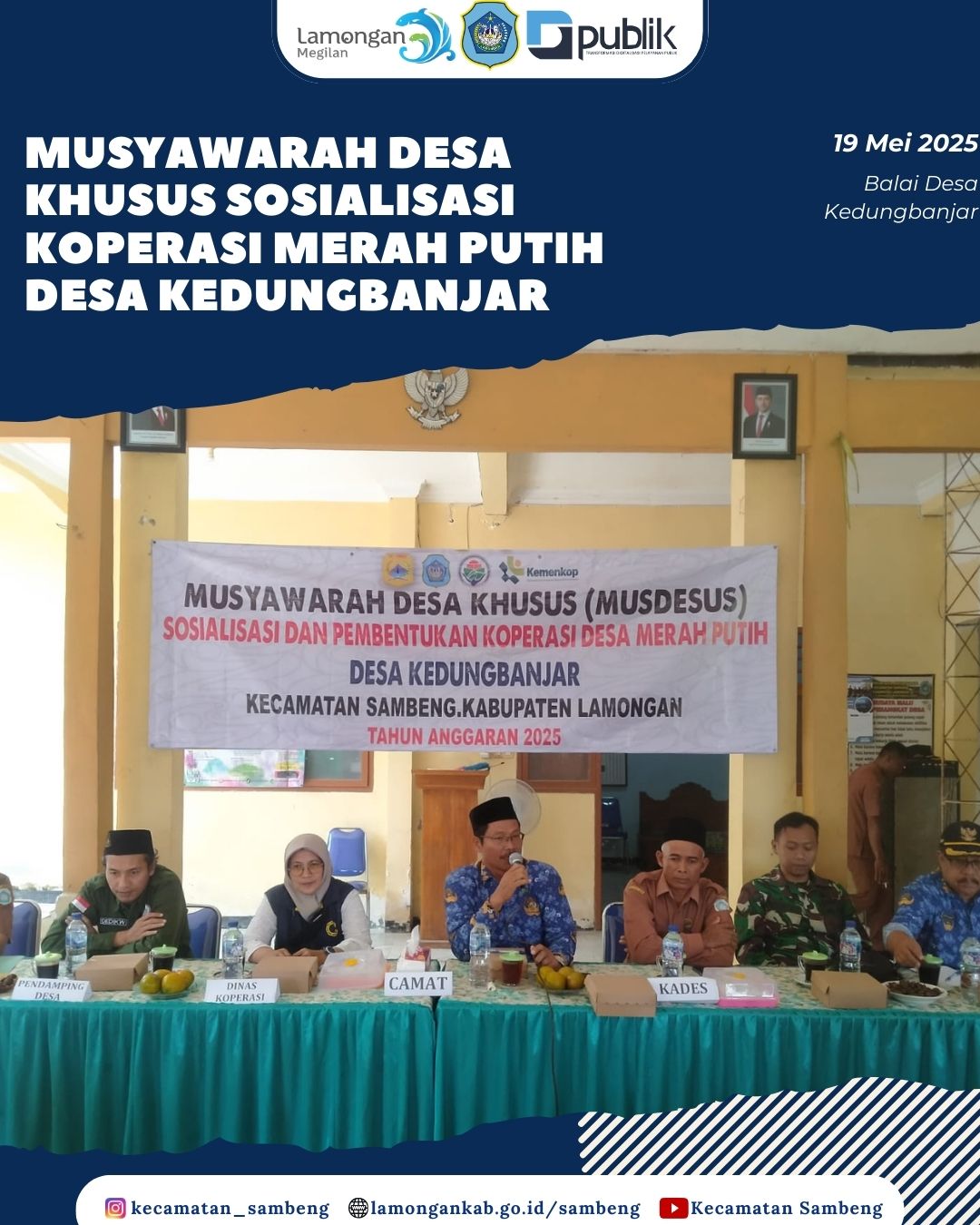 MUSYAWARAH DESA KHUSUS SOSIALISASI KOPERASI MERAH PUTIH DESA KEDUNGBANJAR