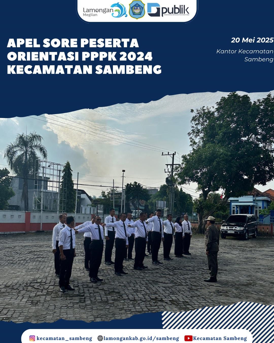 APEL SORE PESERTA ORIENTASI PPPK 2024 KECAMATAN SAMBENG
