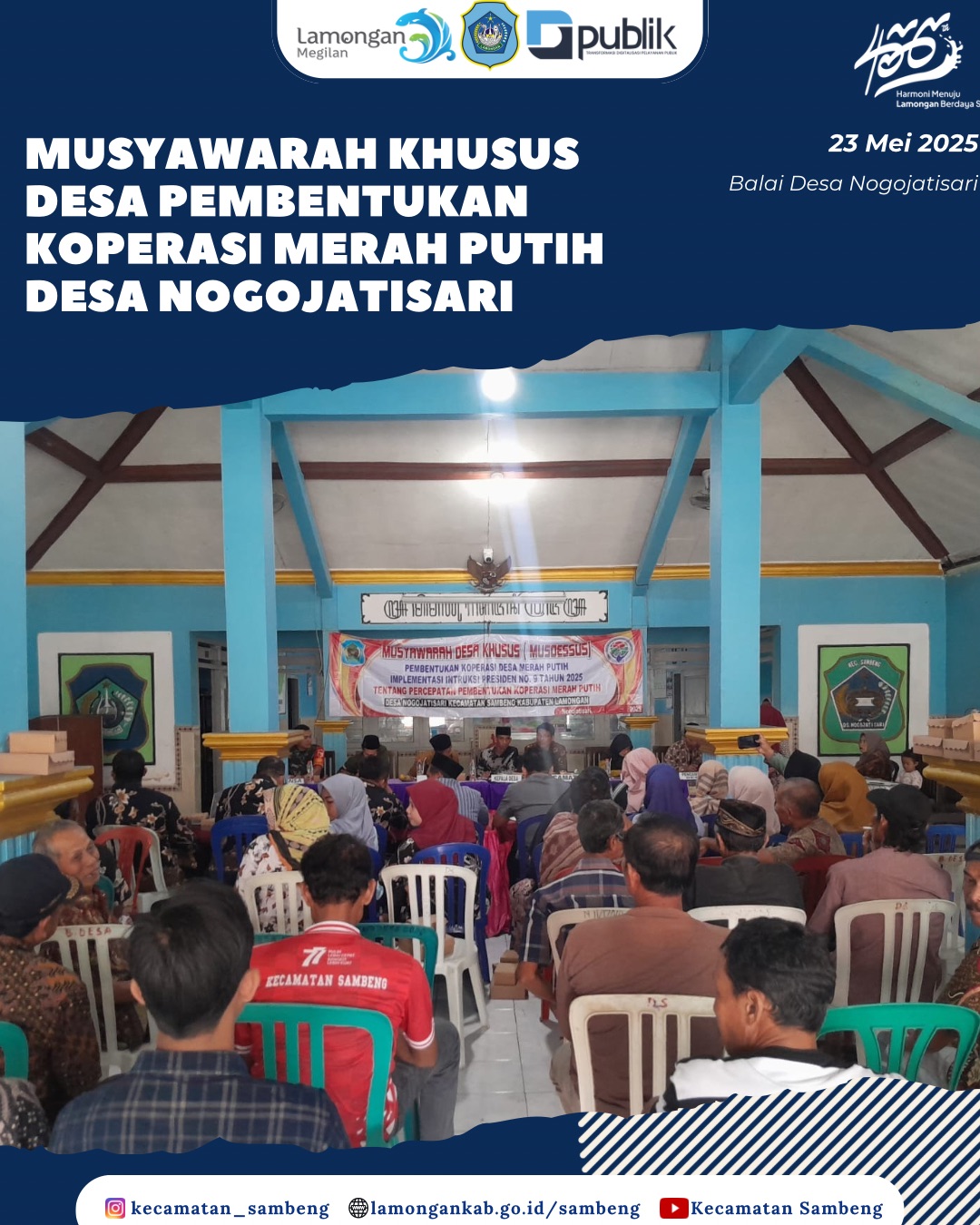 MUSYAWARAH KHUSUS DESA PEMBENTUKAN KOPERASI MERAH PUTIH DESA NOGOJATISARI