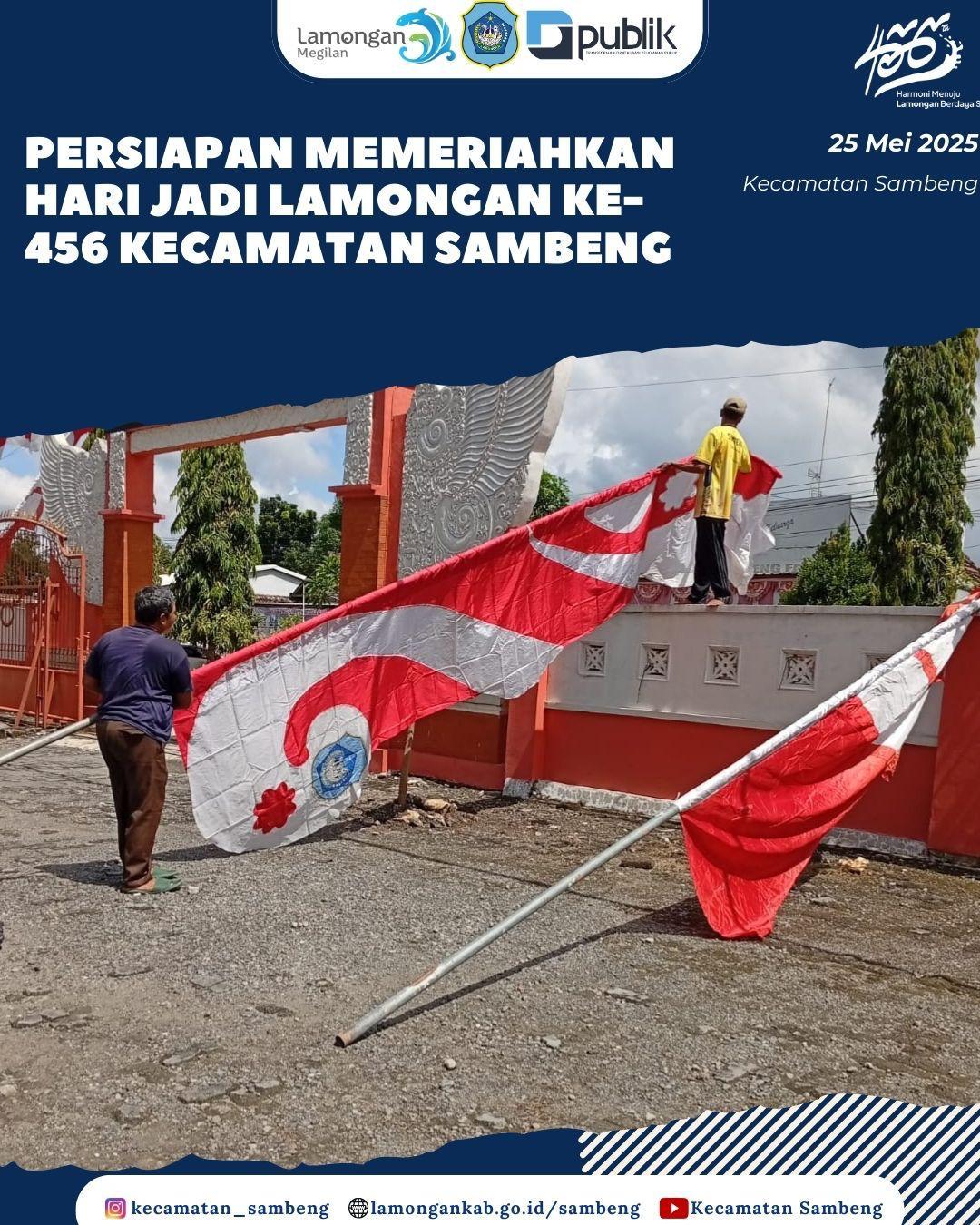 PERSIAPAN KEGIATAN HARI JADI LAMONGAN KE-456 KECAMATAN SAMBENG