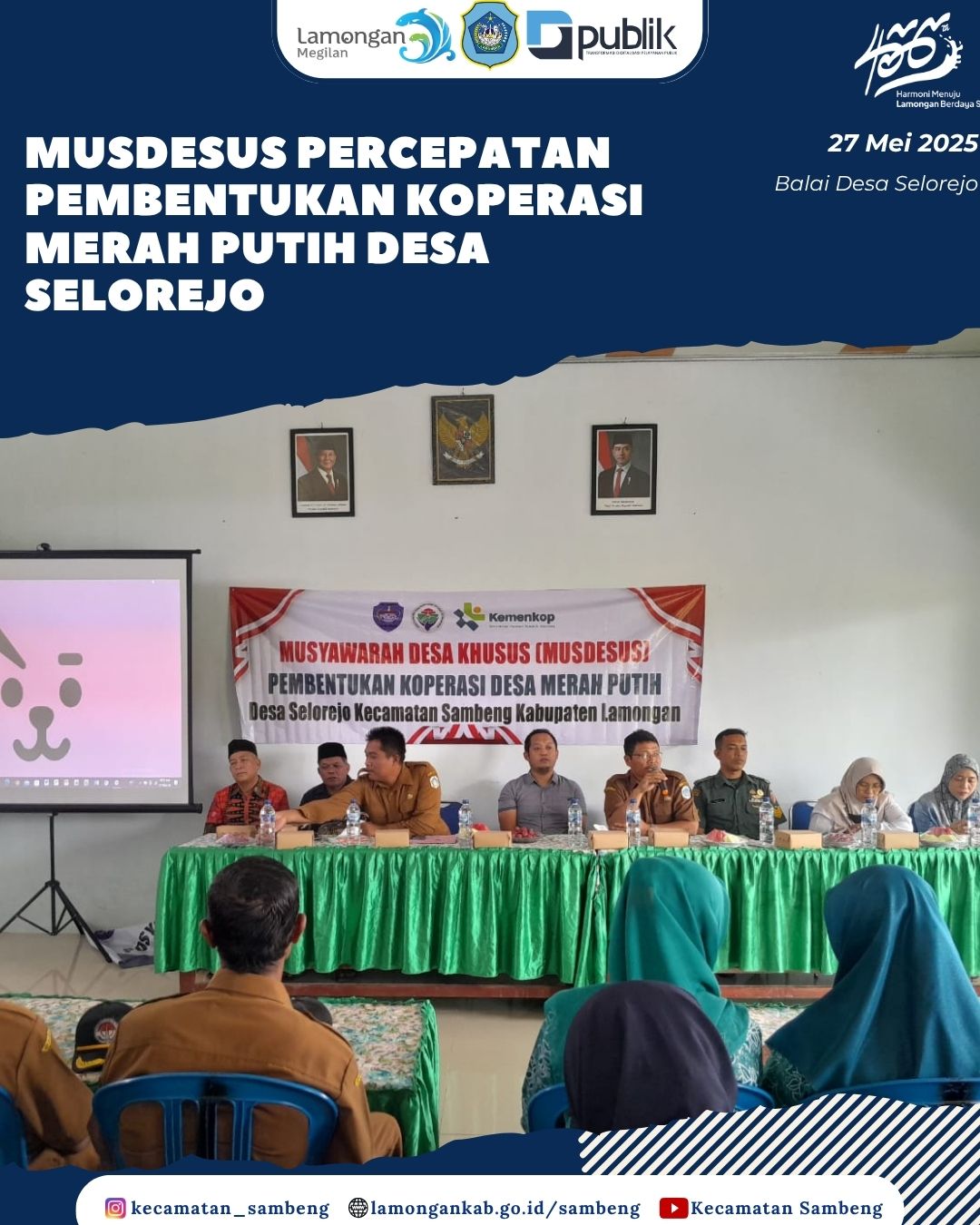 MUSDESUS PERCEPATAN PEMBENTUKAN KOPERASI MERAH PUTIH DESA SELOREJO