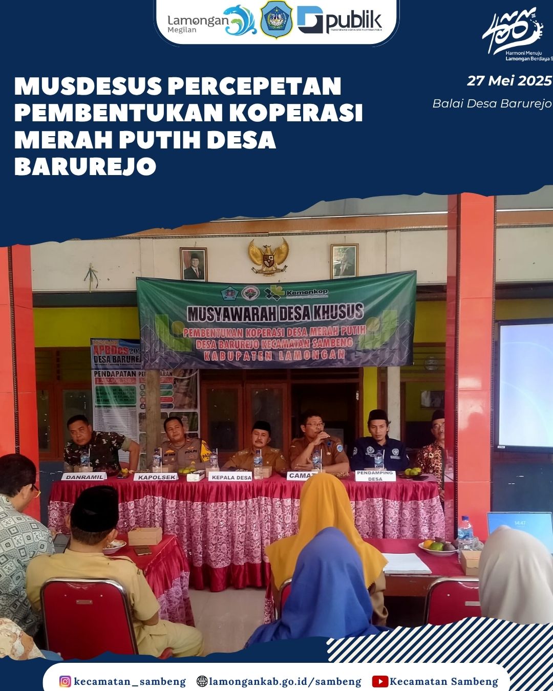 MUSDESUS PERCEPATAN PEMBENTUKAN KOPERASI MERAH PUTIH DESA BAARUREJO