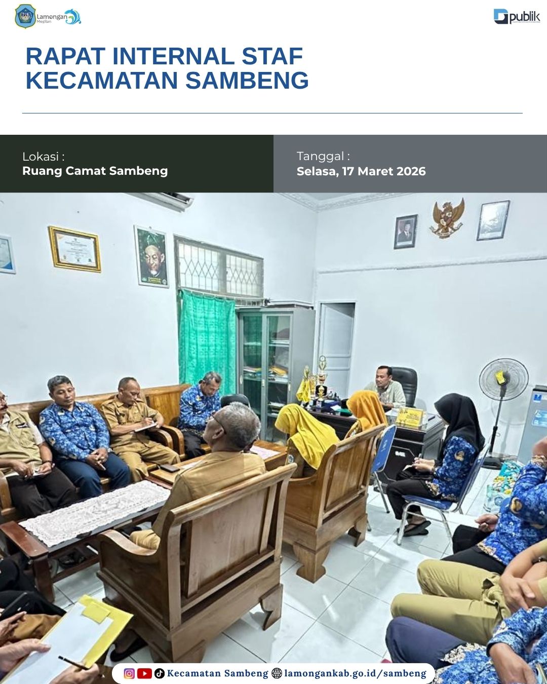 Foto: RAPAT INTERNAL STAF KECAMATAN SAMBENG