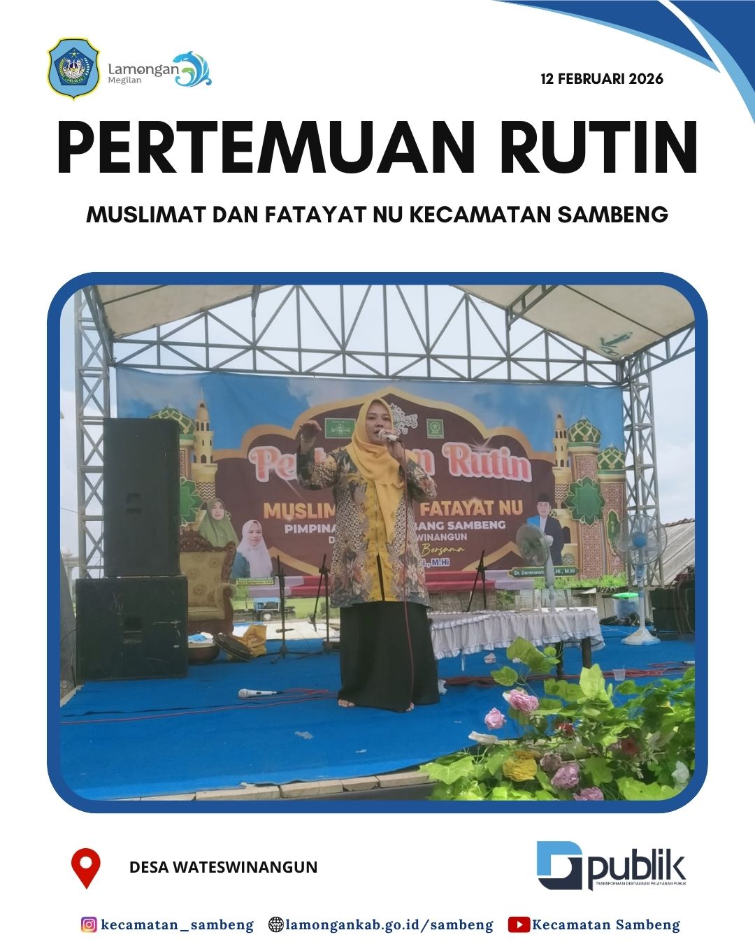 Foto: PERTEMUAN RUTIN MUSLIMAT DAN FATAYAT NU KECAMATAN SAMBENG