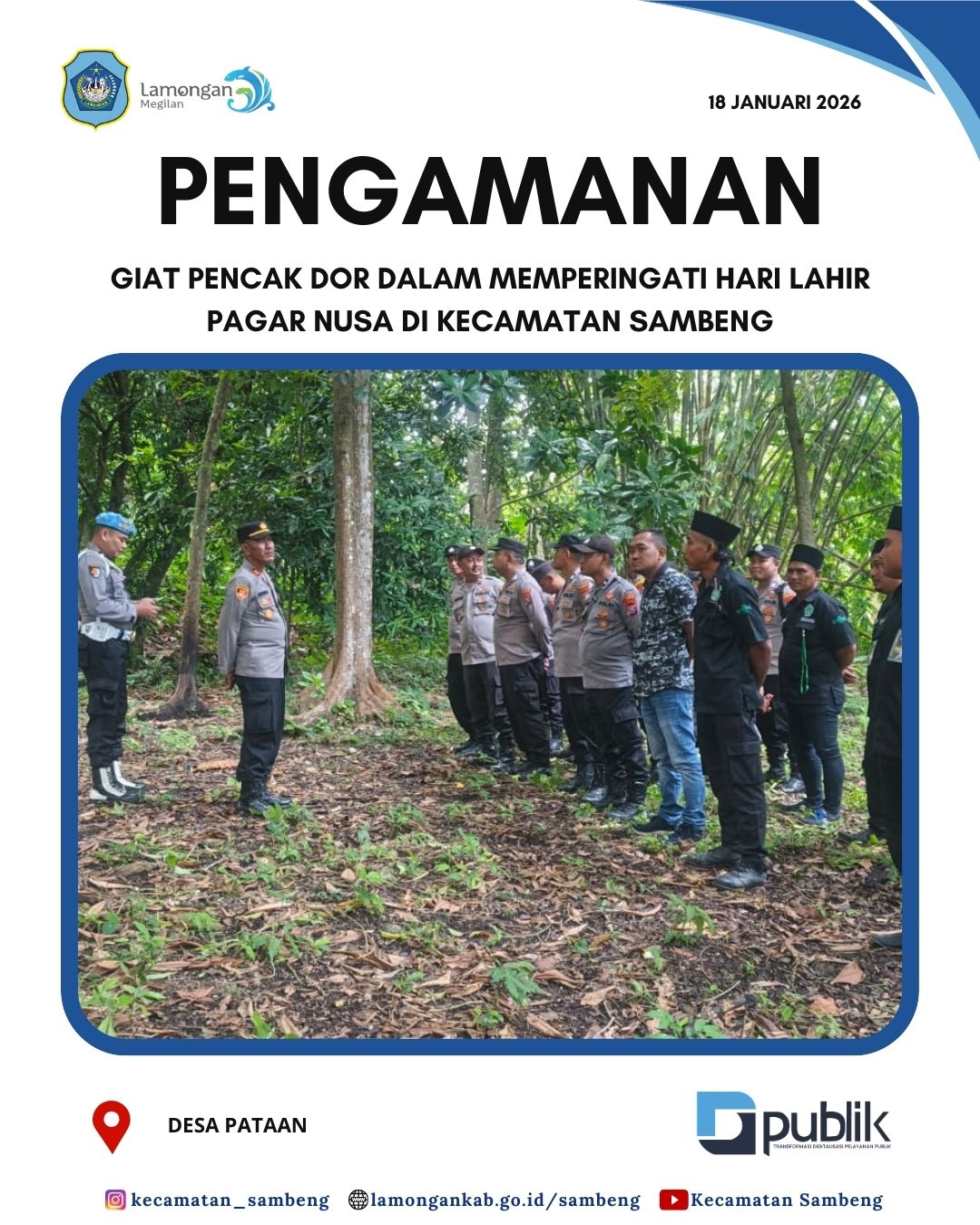 Foto: PENGAMANAN GIAT PENCAK DOR DALAM MEMPERINGATI HARI LAHIR PAGAR NUSA DI KECAMATAN SAMBENG