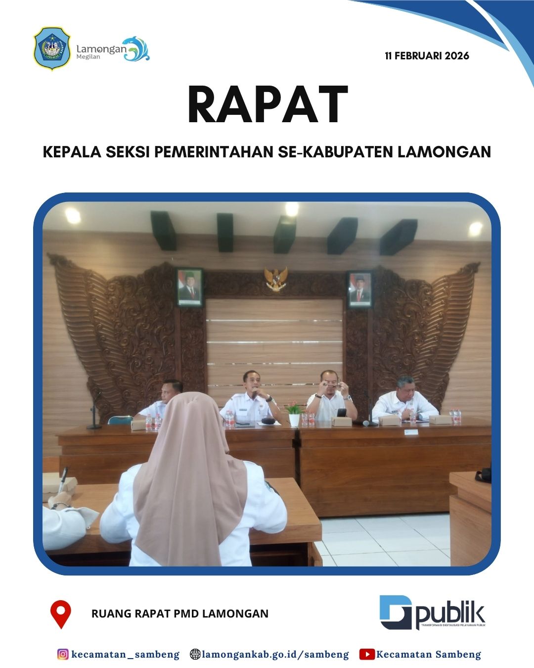 Foto: RAPAT KEPALA SEKSI PEMERINTAHAN SE-KABUPATEN LAMONGAN