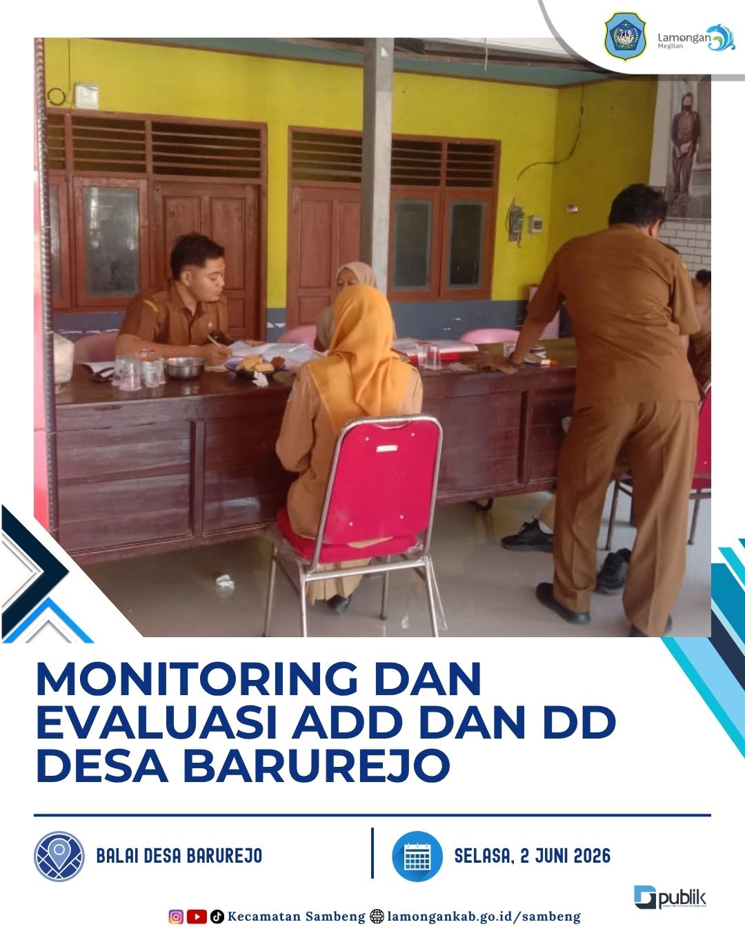 Foto: STAF PEMERINTAH DAN PPM LAKSANAKAN MONEV ADD DAN DD DI DESA BARUREJO