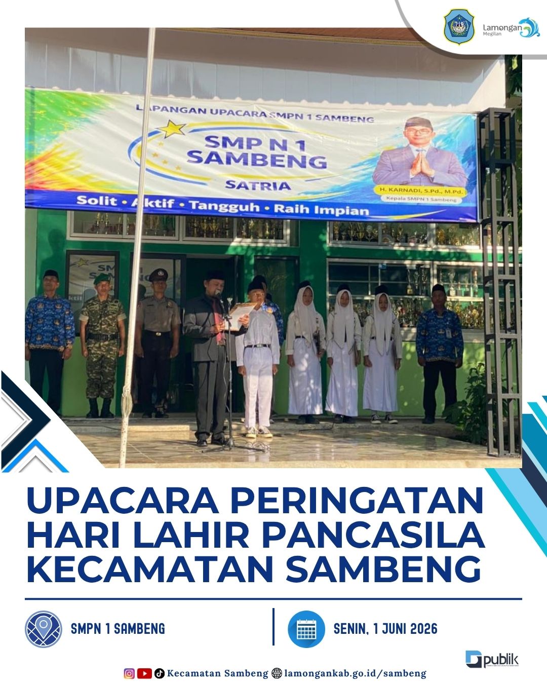 Foto: UPACARA PERINGATAN HARI LAHIR PANCASILA DI KECAMATAN SAMBENG