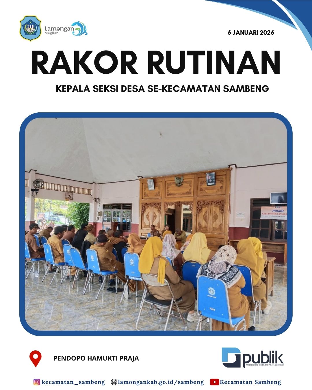 Foto: RAPAT KONFERENSI KEPALA SEKSI DESA SE-KECAMATAN SAMBENG