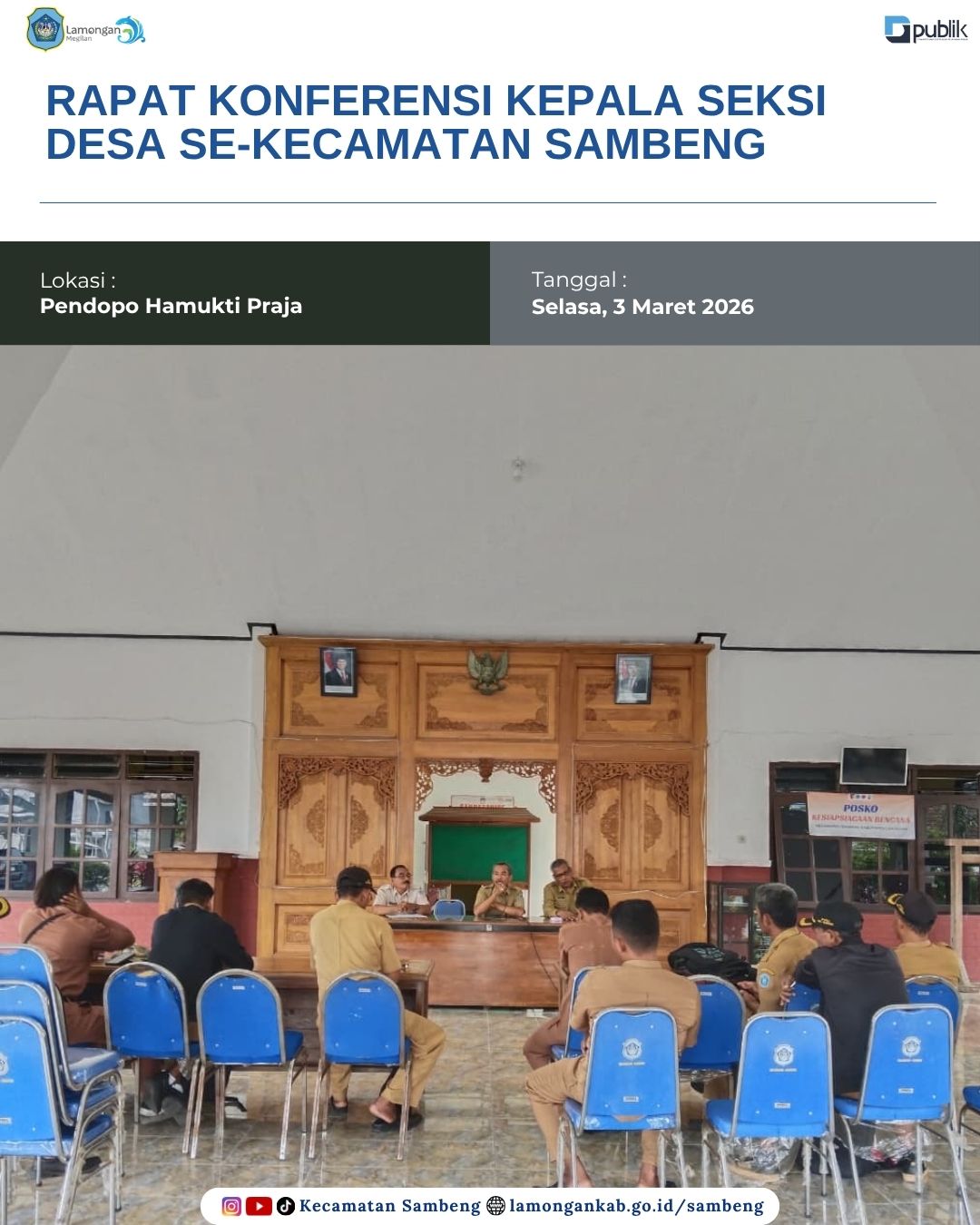 Foto: RAPAT KONFERENSI KEPALA SEKSI DESA SE-KECAMATAN SAMBENG