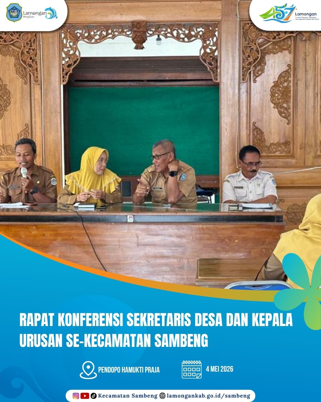 Foto: RAPAT KONFERENSI SEKRETARIS DESA DAN KEPALA URUSAN SE-KECAMATAN SAMBENG