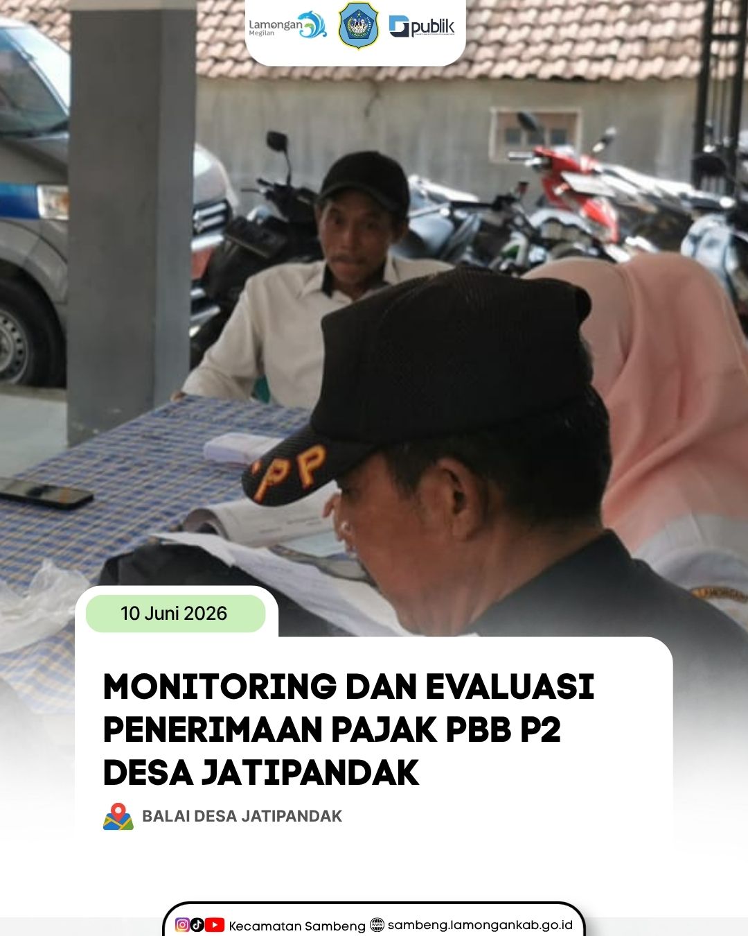 Foto: MONITORING DAN EVALUASI PENERIMAAN PAJAK PBB-P2 DESA JATIPANDAK