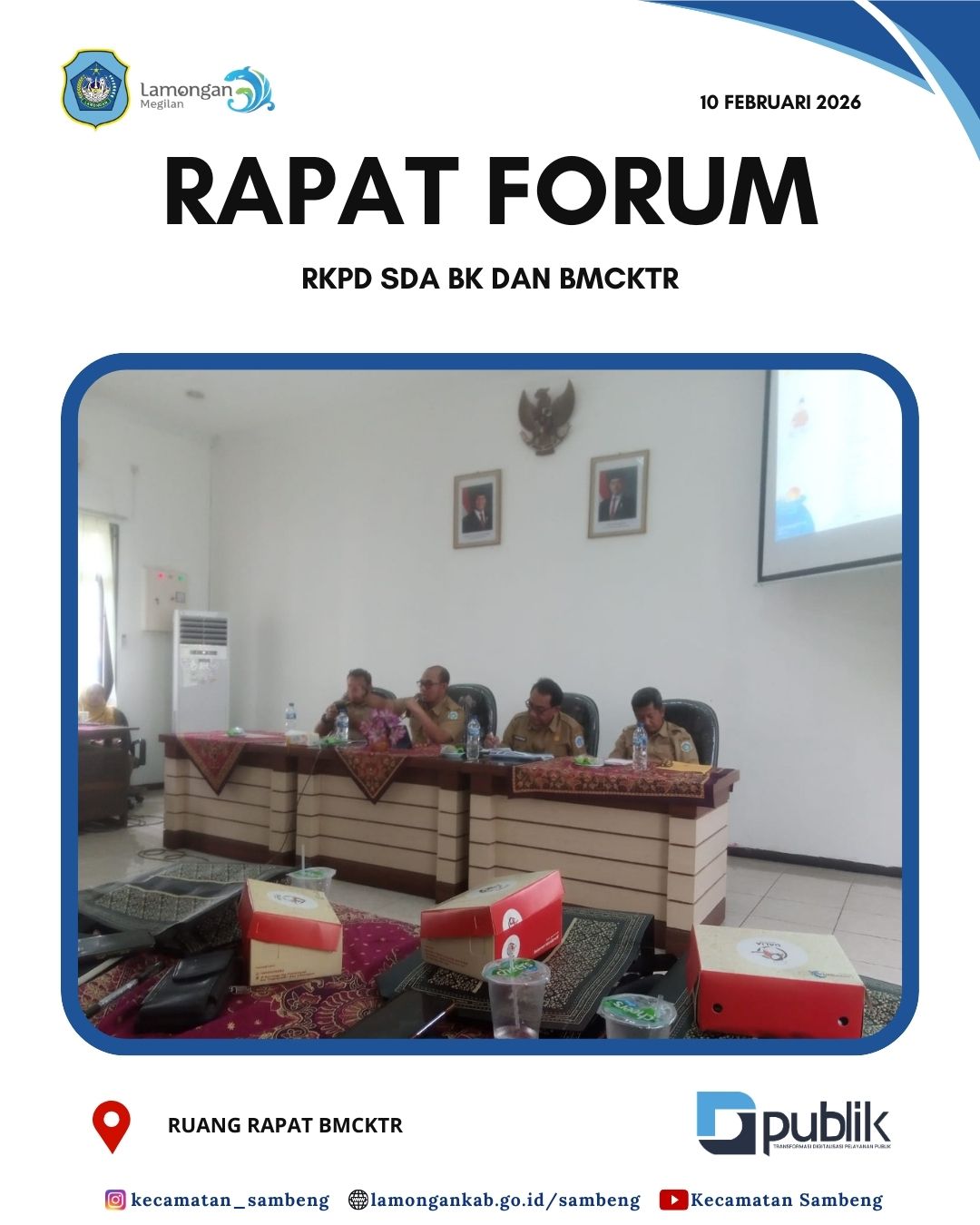 Foto: RAPAT FORUM RKPD SDA BK DAN BMCKTR KABUPATEN LAMONGAN