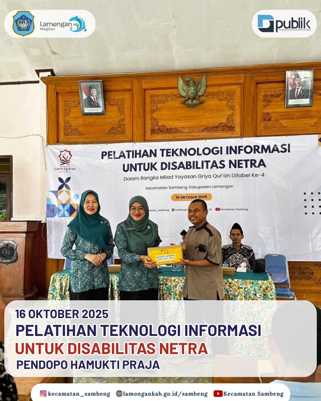 Foto: PELATIHAN TEKNOLOGI INFORMASI UNTUK DISABILITAS NETRA