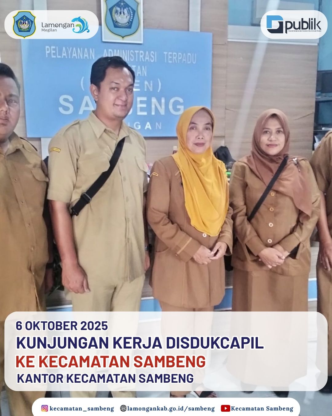 Foto: MONITORING DAN EVALUASI DISDUKCAPIL KABUPATEN LAMONGAN DI KECAMATAN SAMBENG