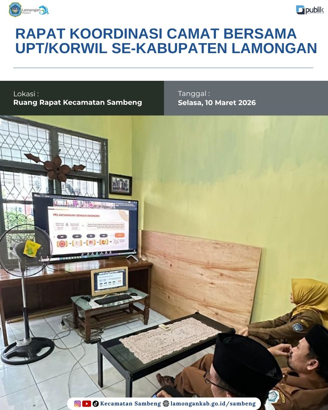 Foto: RAPAT KOORDINASI CAMAT BERSAMA UPT/KORWIL SE-KABUPATEN LAMONGAN