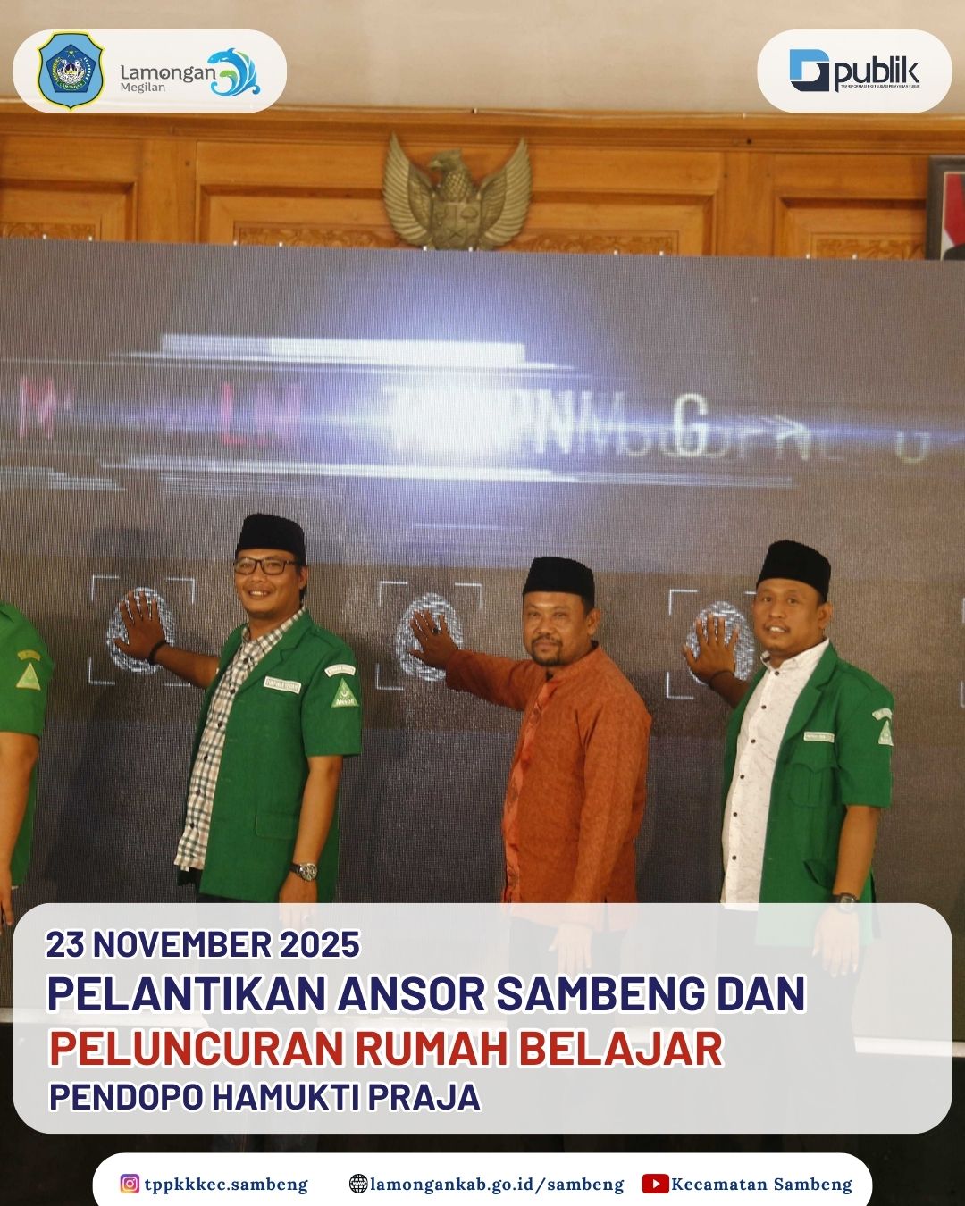Foto: PELANTIKAN ANSOR SAMBENG DAN PELUNCURAN RUMAH BELAJAR