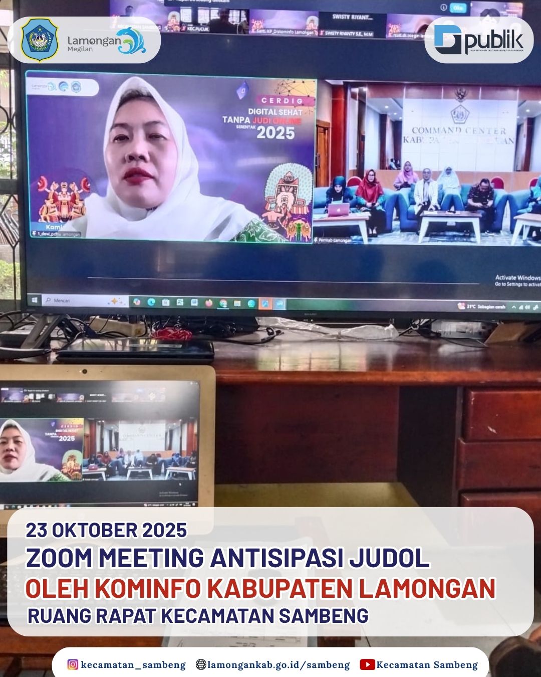 Foto: ZOOM MEETING ANTISIPASI JUDOL OLEH KOMINFO KABUPATEN LAMONGAN