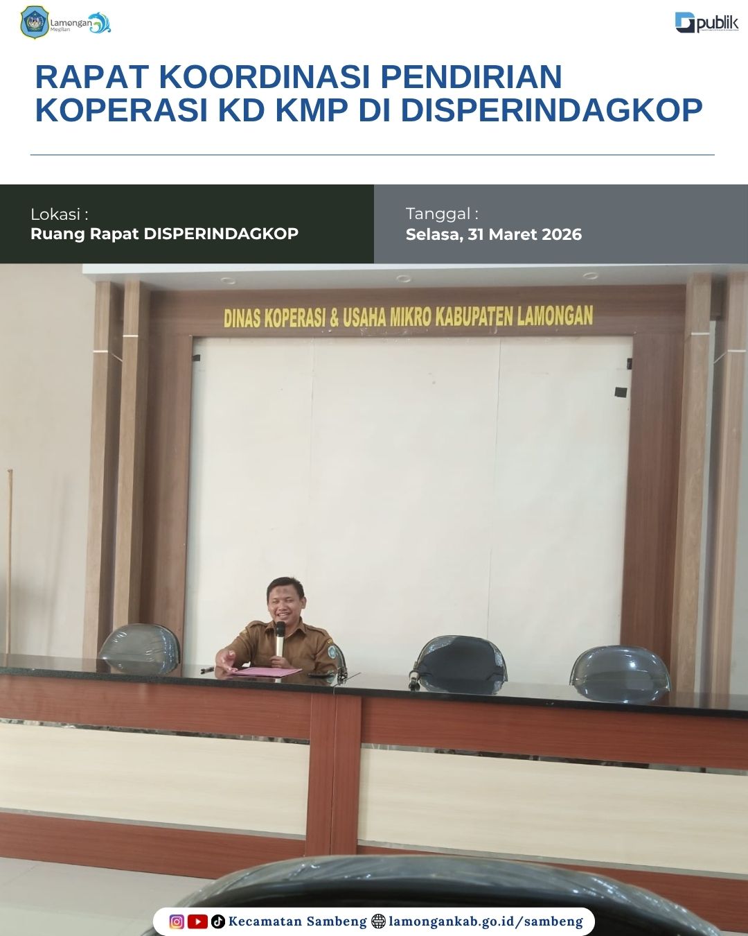 Foto: RAPAT KOORDINASI PENDIRIAN KOPERASI KD KMP DIGELAR DI DISPERINDAGKOP