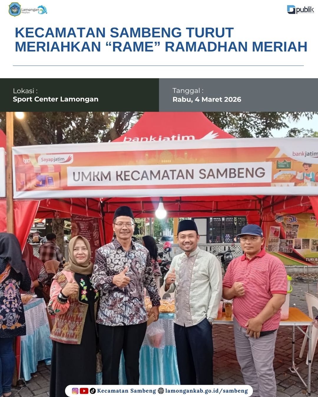 Foto: KECAMATAN SAMBENG TURUT MERIAHKAN “RAME” RAMADHAN MERIAH