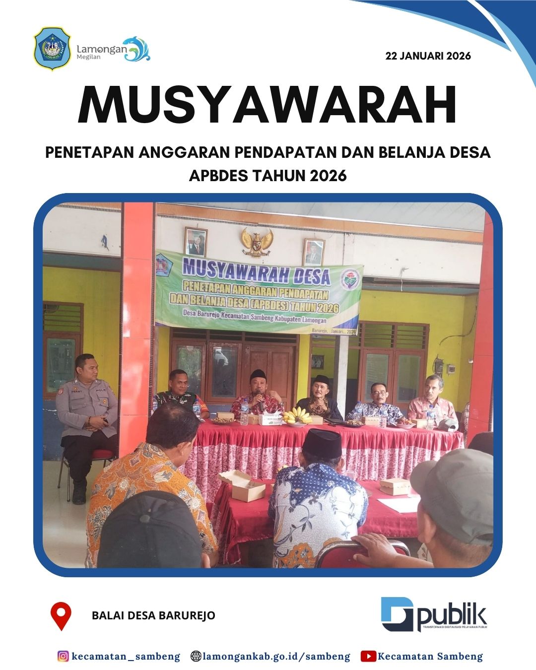 Foto: MUSYAWARAH PENETAPAN ANGGARAN PENDAPATAN DAN BELANJA DESA APBDES TAHUN 2026 DESA BARUREJO