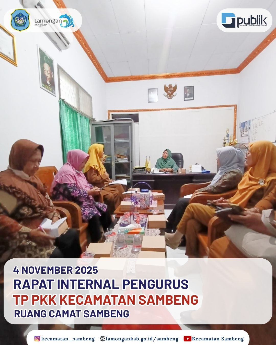 Foto: RAPAT INTERNAL PENGURUS PKK KECAMATAN SAMBENG