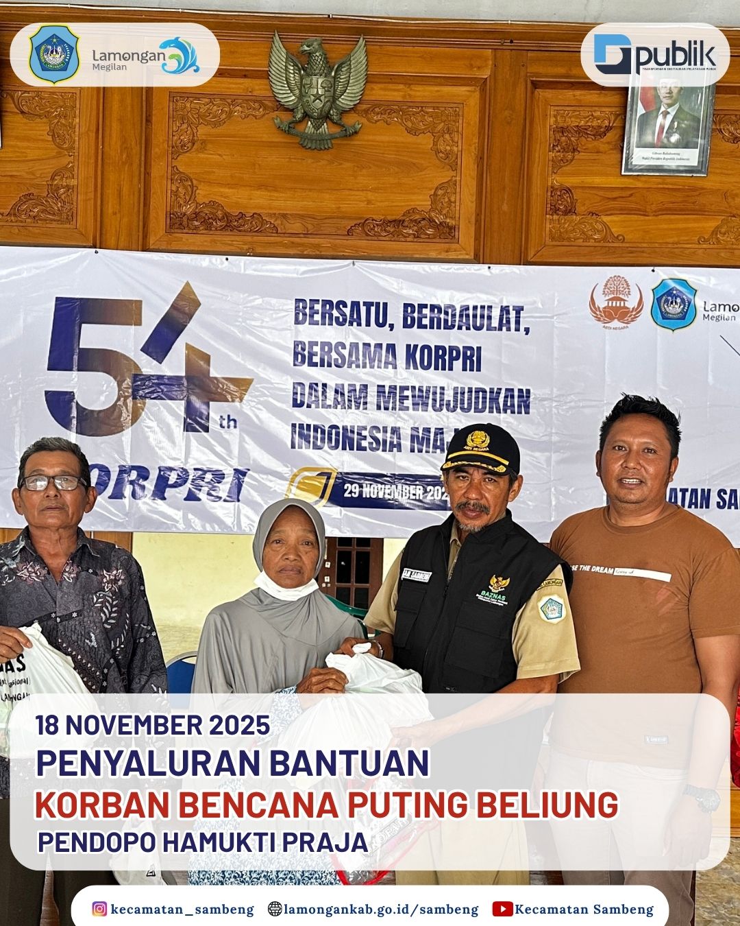 Foto: PENYALURAN BANTUAN KORBAN BENCANA PUTING BELIUNG