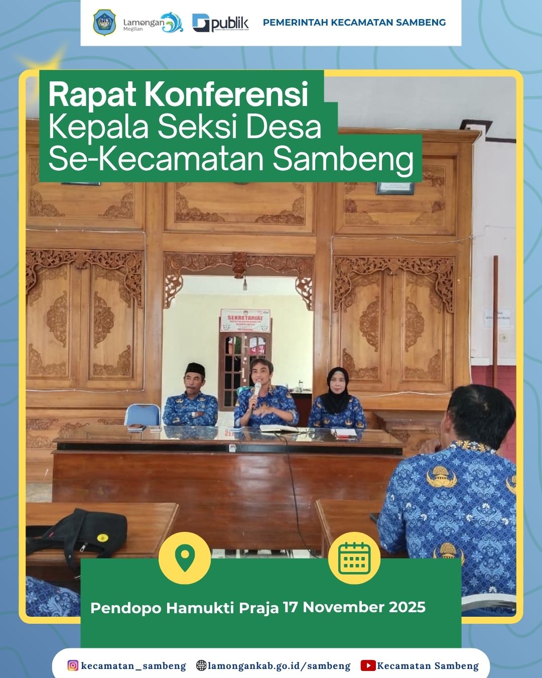 RAPAT KONFERENSI KEPALA SEKSI DESA SE-KECAMATAN SAMBENG