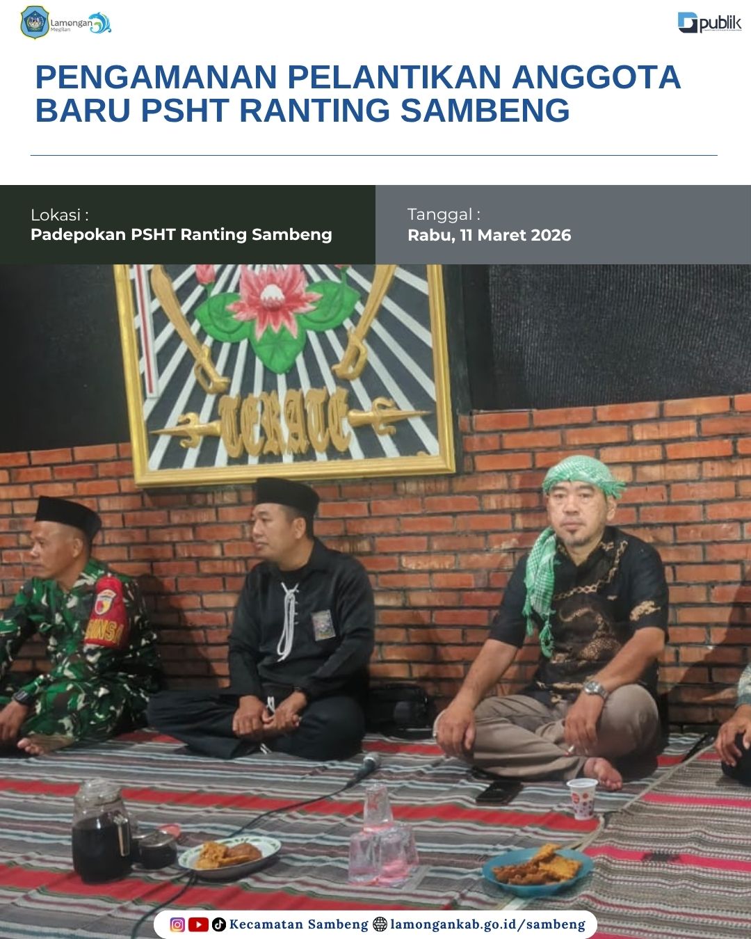 Foto: PENGAMANAN PELANTIKAN ANGGOTA BARU PSHT RANTING SAMBENG