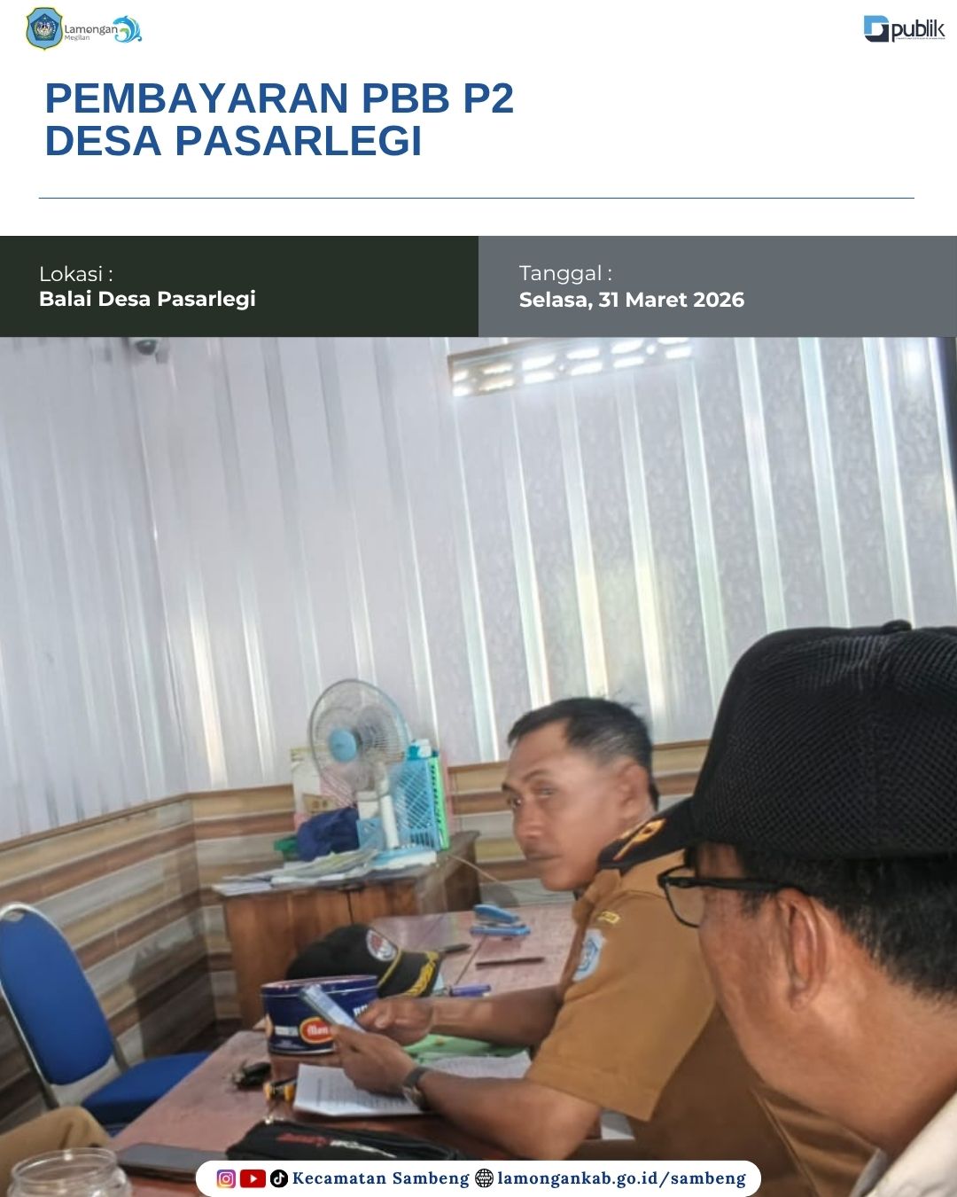 Foto: PEMBAYARAN PBB P2 DESA PASARLEGI