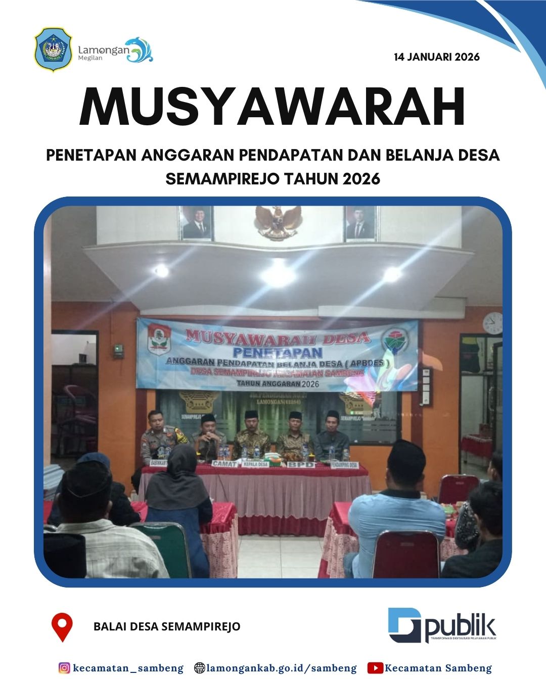 Foto: MUSYAWARAH PENETAPAN PENDAPATAN DAN BELANJA DESA SEMAMPIREJO TAHUN 2026