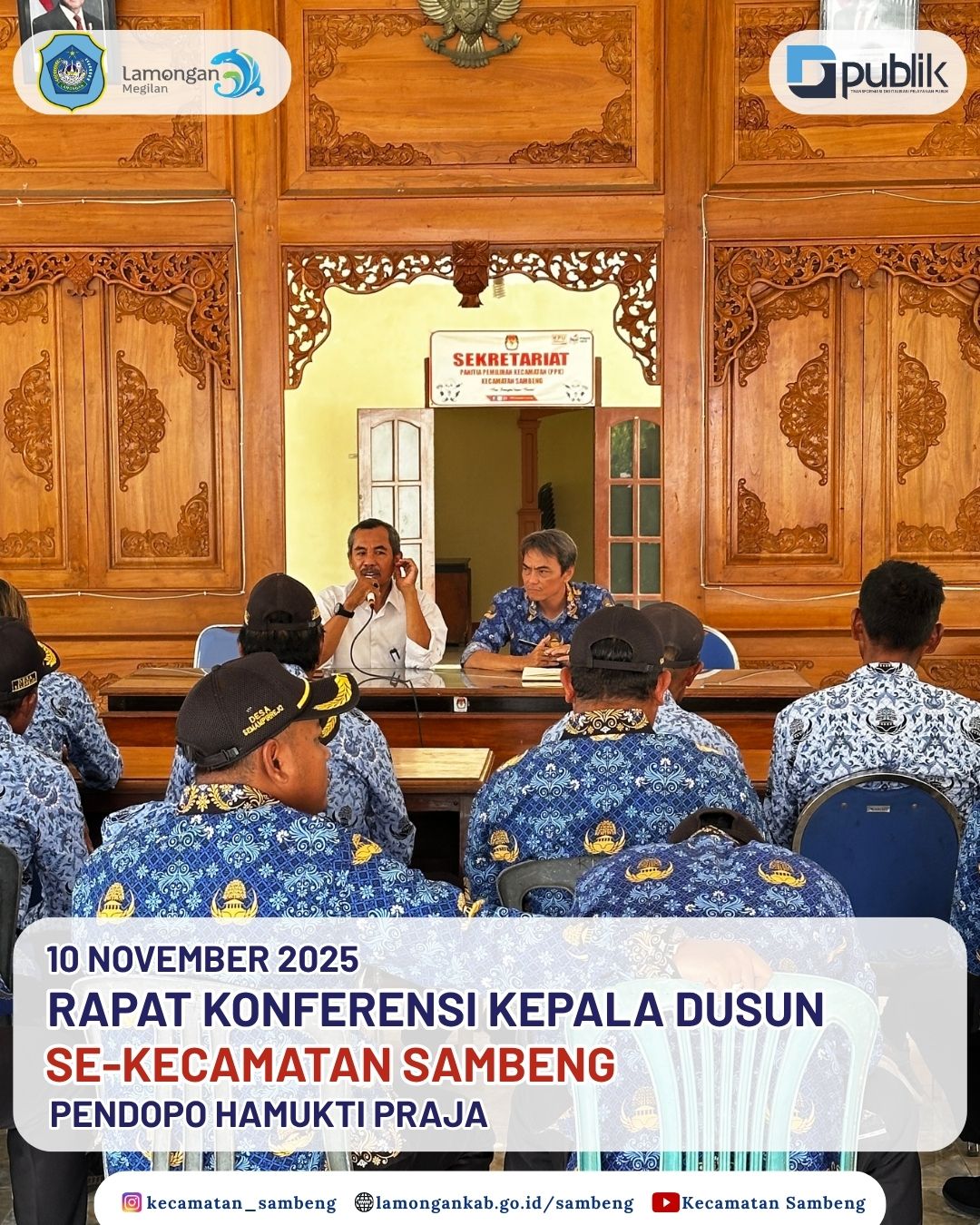 Foto: RAPAT KONFERENSI KEPALA DUSUN SE-KECAMATAN SAMBENG