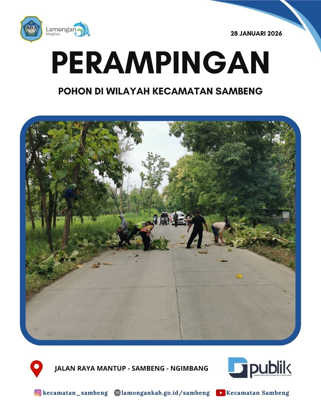 Foto: PERAMPINGAN POHON DI WILAYAH KECAMATAN SAMBENG