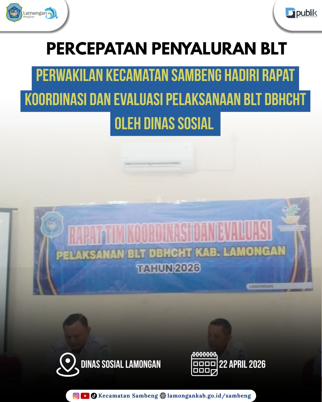 Foto: PERCEPATAN PENYALURAN BLT, PERWAKILAN KECAMATAN SAMBENG HADIRI RAPAT KOORDINASI DAN EVALUASI DBHCHT TAHUN 2026