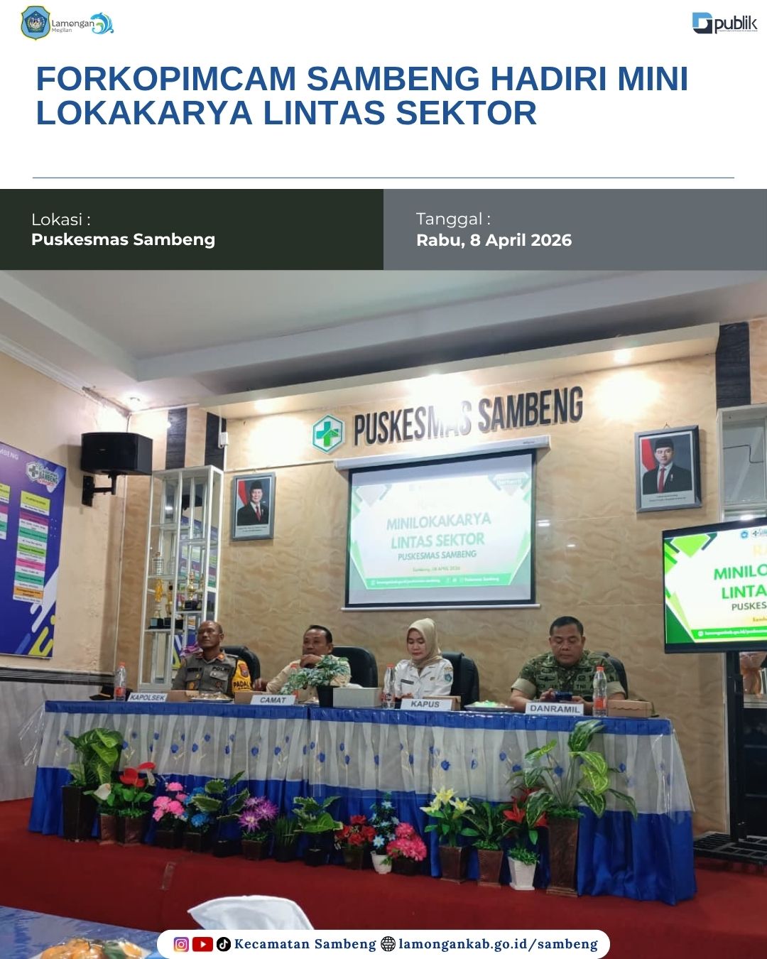 Foto: FORKOPIMCAM SAMBENG HADIRI MINI LOKAKARYA LINTAS SEKTOR