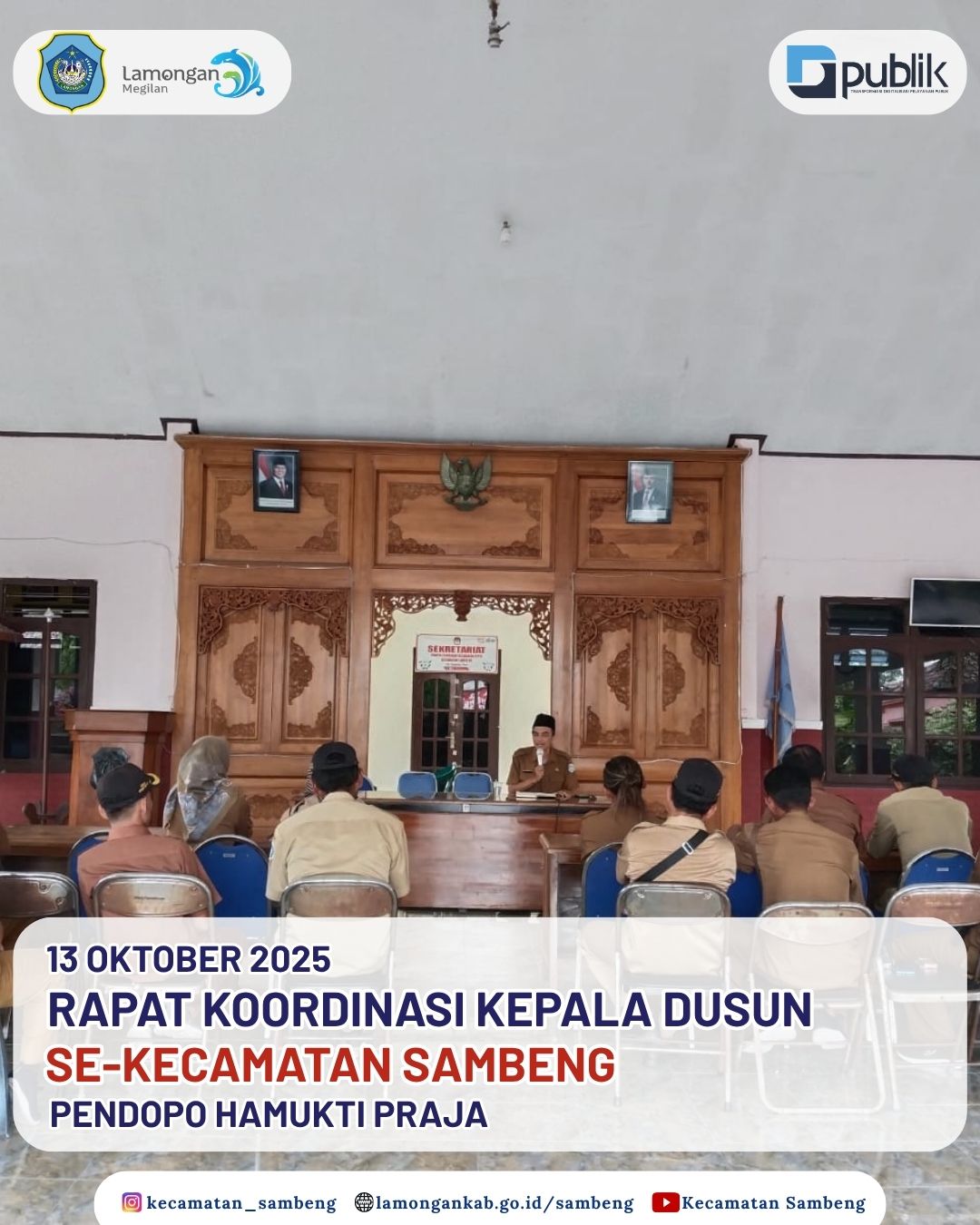 Foto: RAPAT KOORDINASI KEPALA DUSUN SE-KECAMATAN SAMBENG