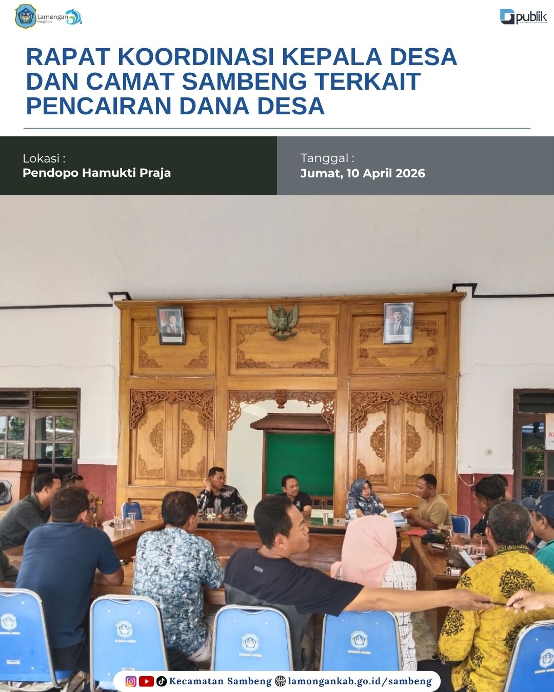 Foto: RAPAT KOORDINASI KEPALA DESA DAN CAMAT SAMBENG TERKAIT PENCAIRAN DANA DESA