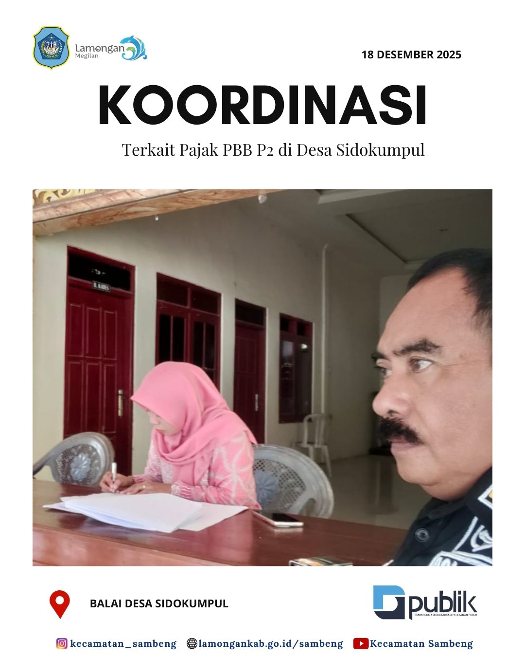 Foto: KOORDINASI TERKAIT PAJAK PBB P2 DI DESA SIDOKUMPUL