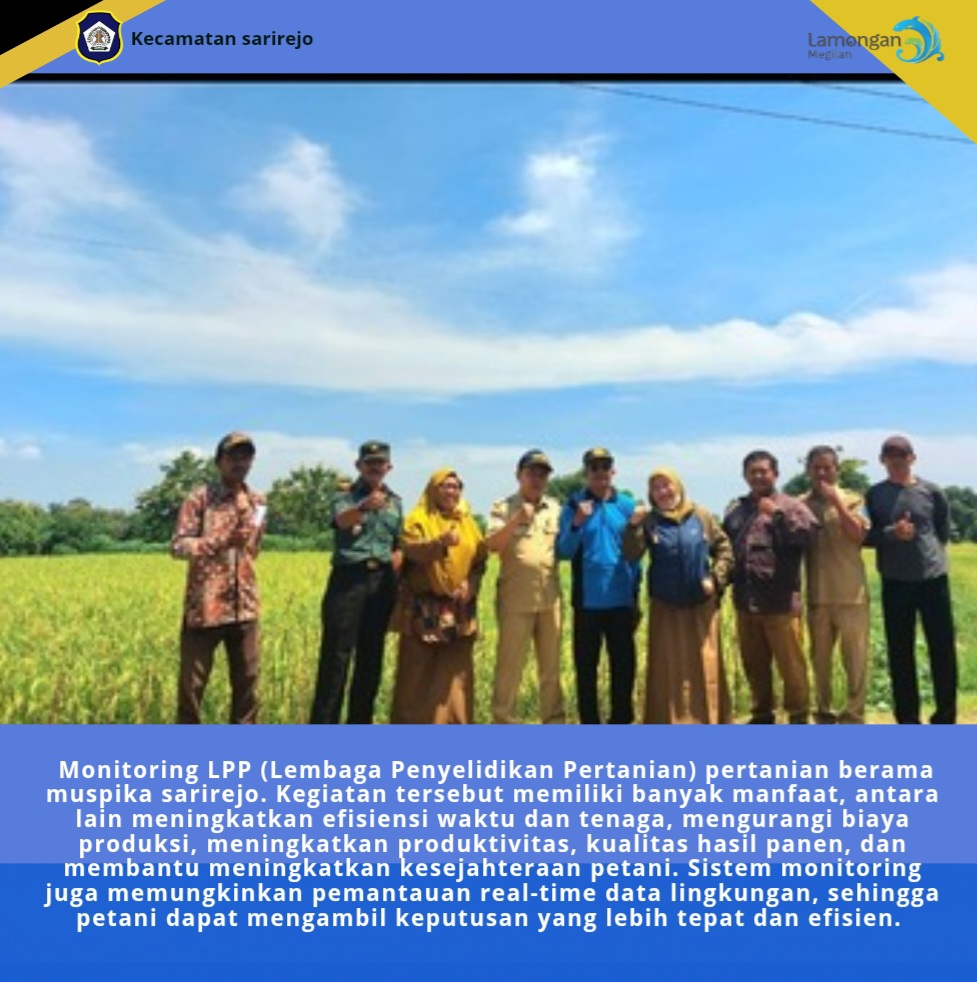 Monitoring LPP pertanian bersama muspika sarirejo