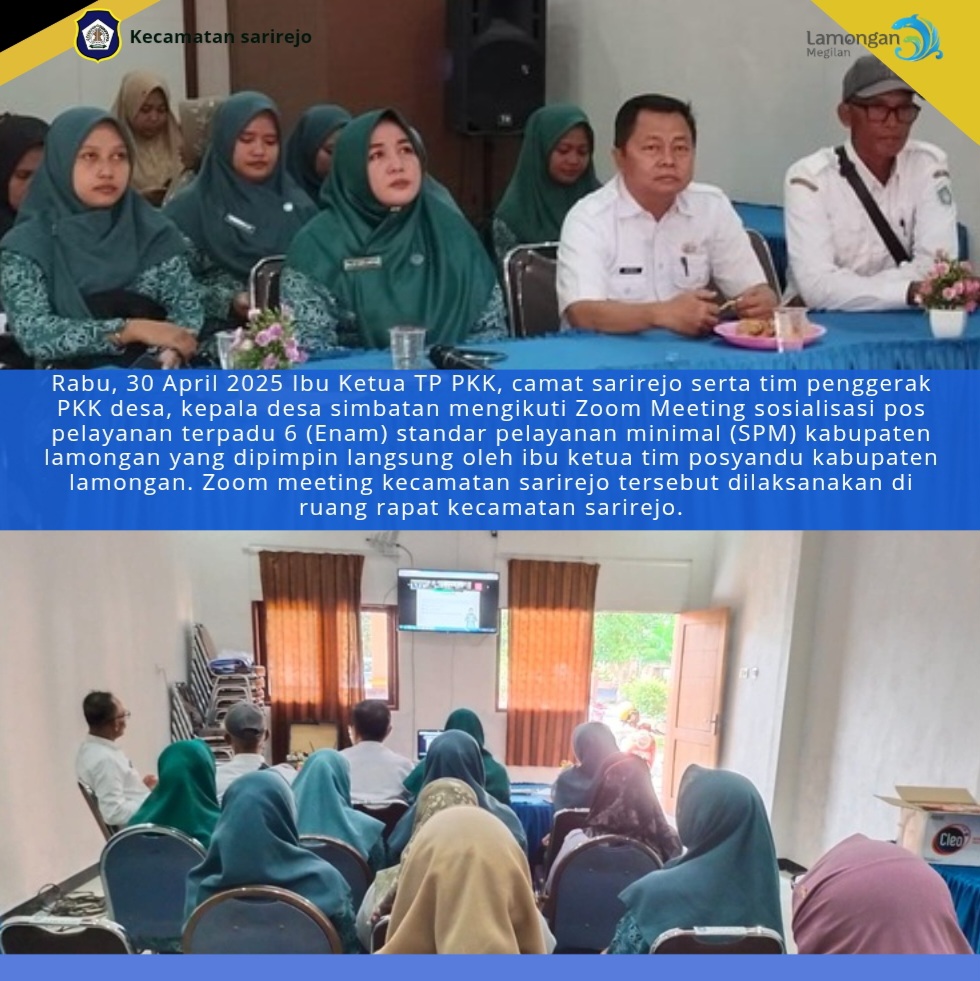 Zoom meeting pos pelayanan terpadu posyandu