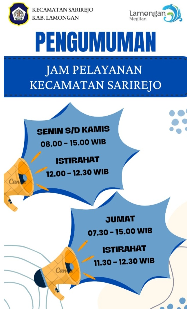 Jam pelayanan kecamatan sarirejo