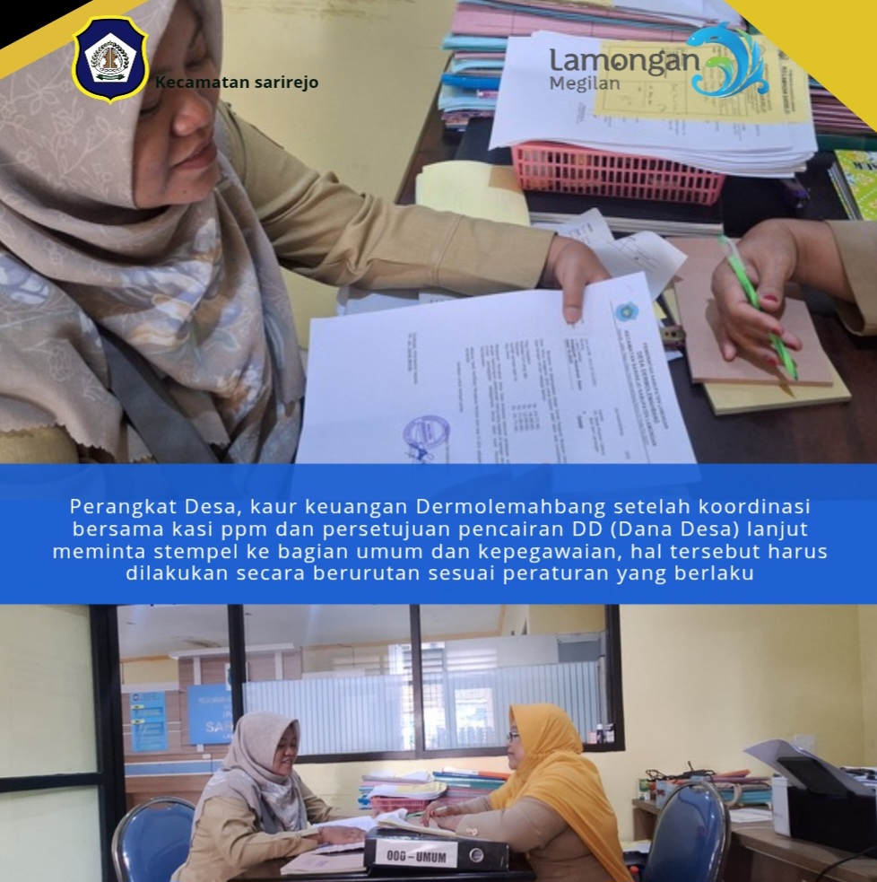 Prosedur dalam pencairan DD di kecamatan sarirejo